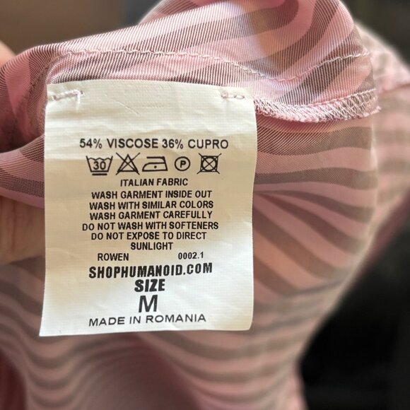 NWOT Humanoid Pink Striped Dress - Size M - Picture 5 of 5